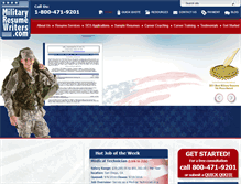 Tablet Screenshot of militaryresumewriters.com
